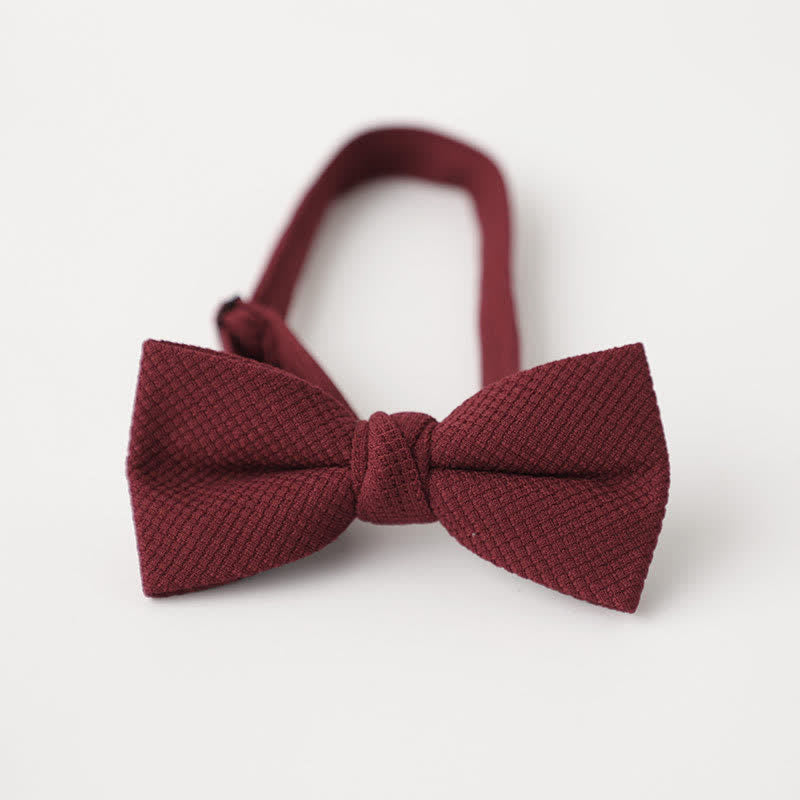 Men's Morandi Theme Solid Color Bow Tie