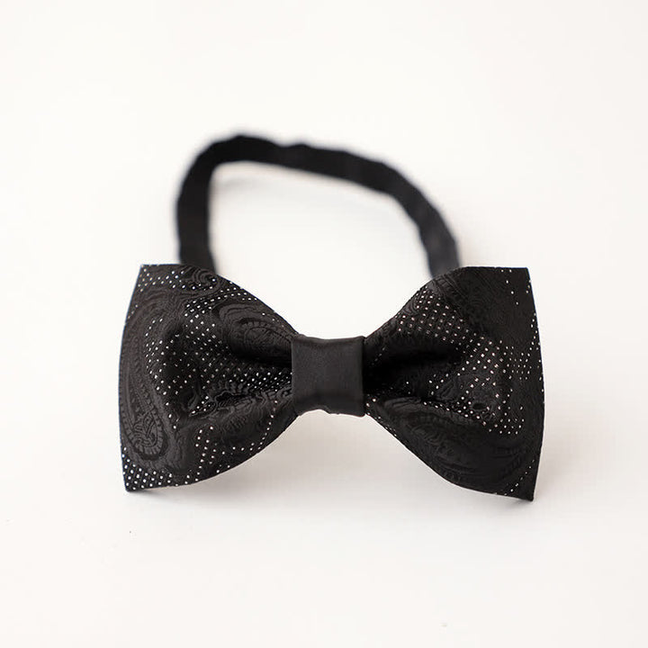 Men's Noble Black Micro Pattern Bow Tie