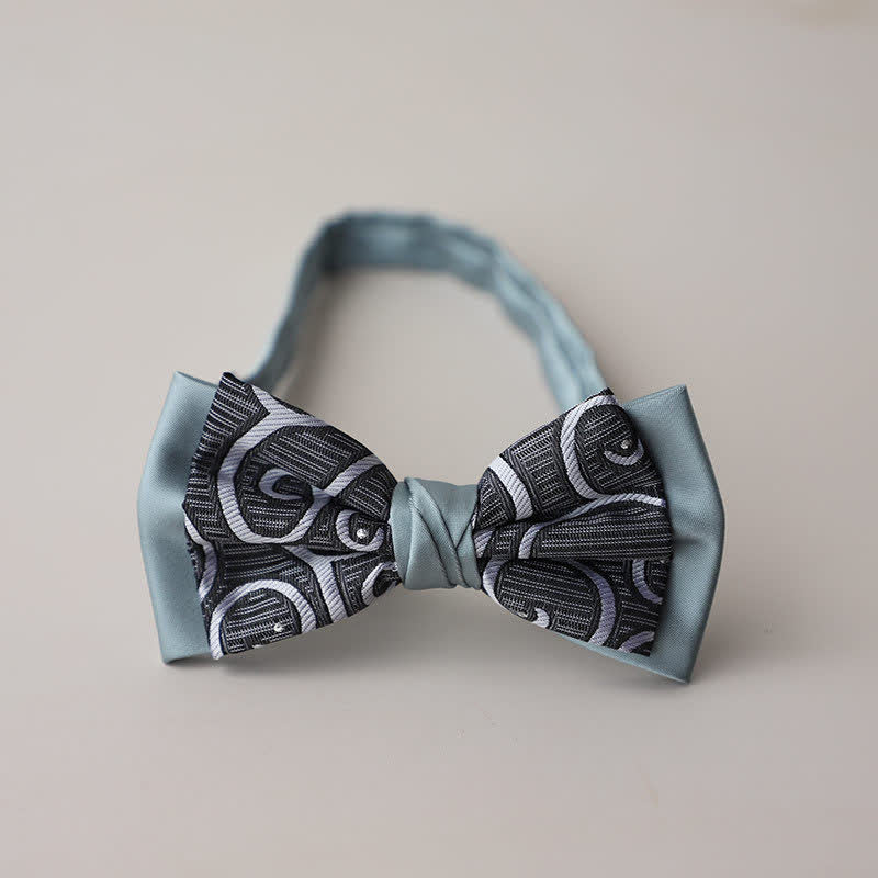 Men's Vintage Paisley Double Layered Bow Tie