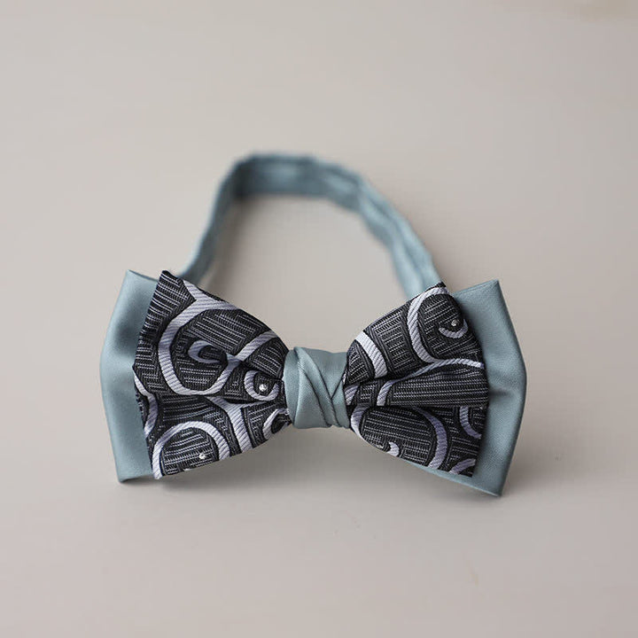 Men's Vintage Paisley Double Layered Bow Tie