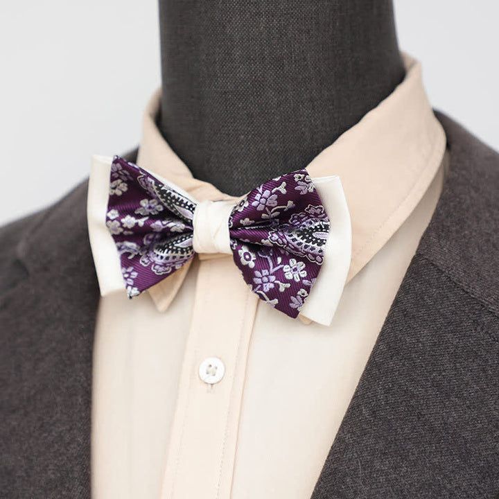 Men's Vintage Paisley Double Layered Bow Tie