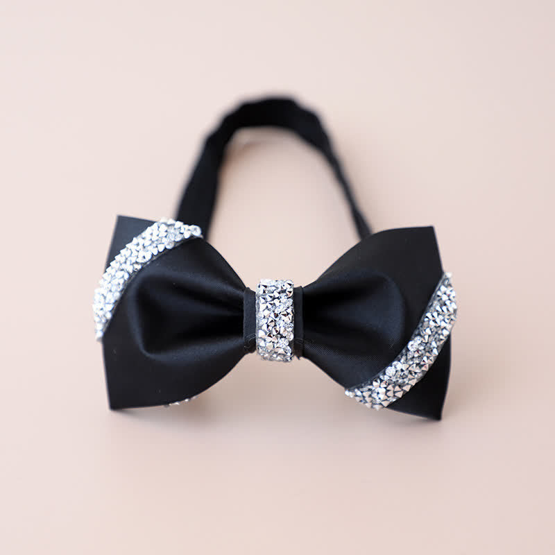 Men's Classic Rhinestone Embellished Bow Tie