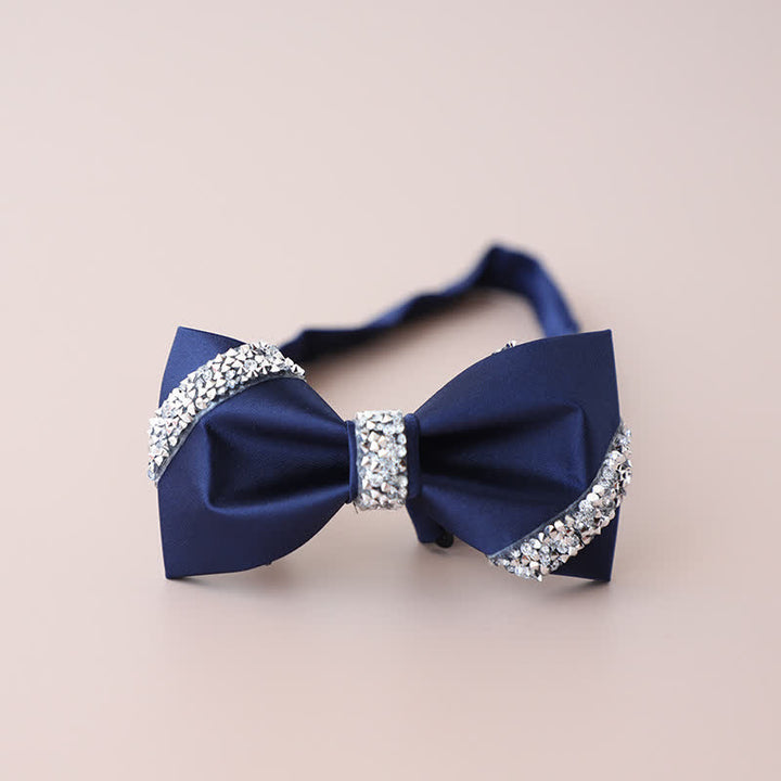 Men's Classic Rhinestone Embellished Bow Tie