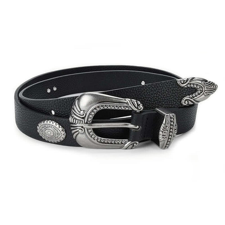 Women's Palace Style Concho Rivet Leather Belt