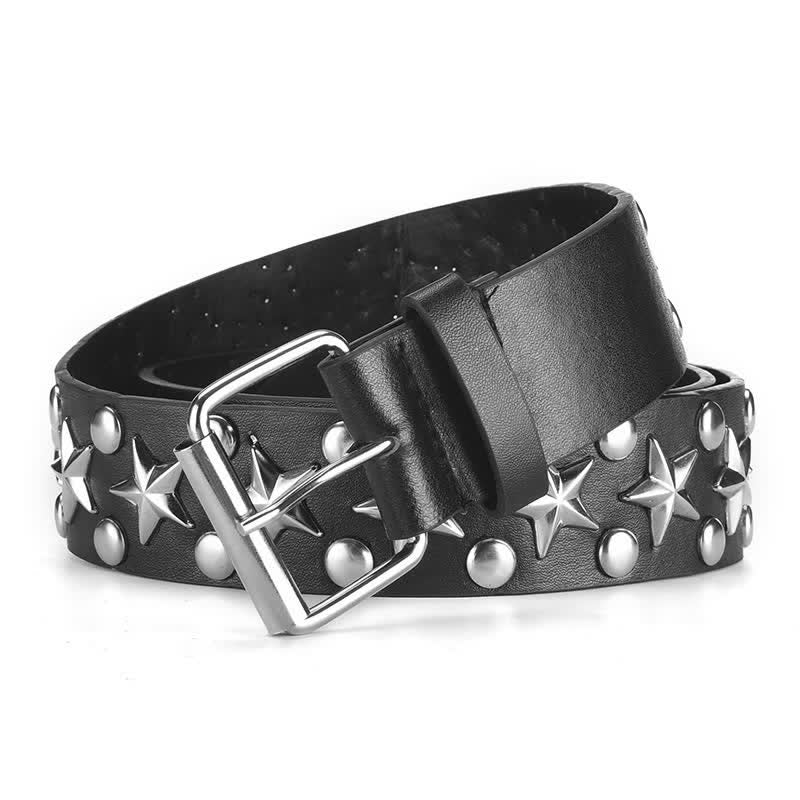 Punk Studded Rock Star Rivet Leather Belt