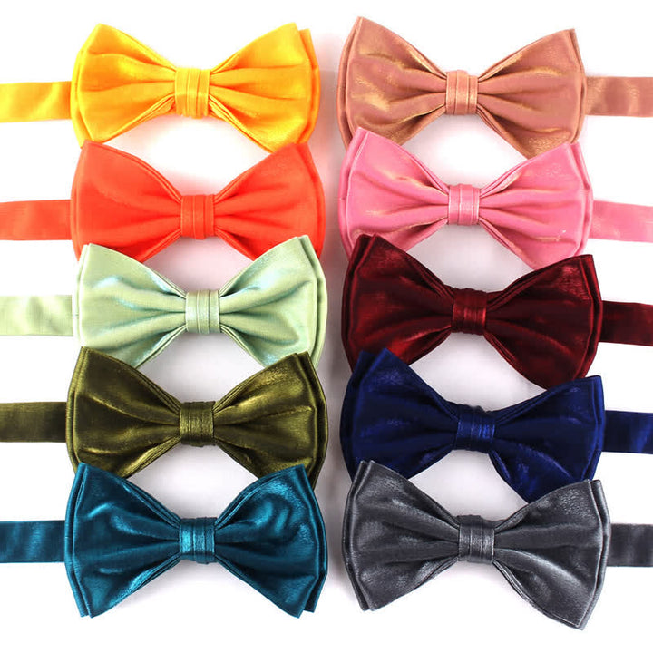 Men's Casual Candy Solid Color Double Layer Bow Tie