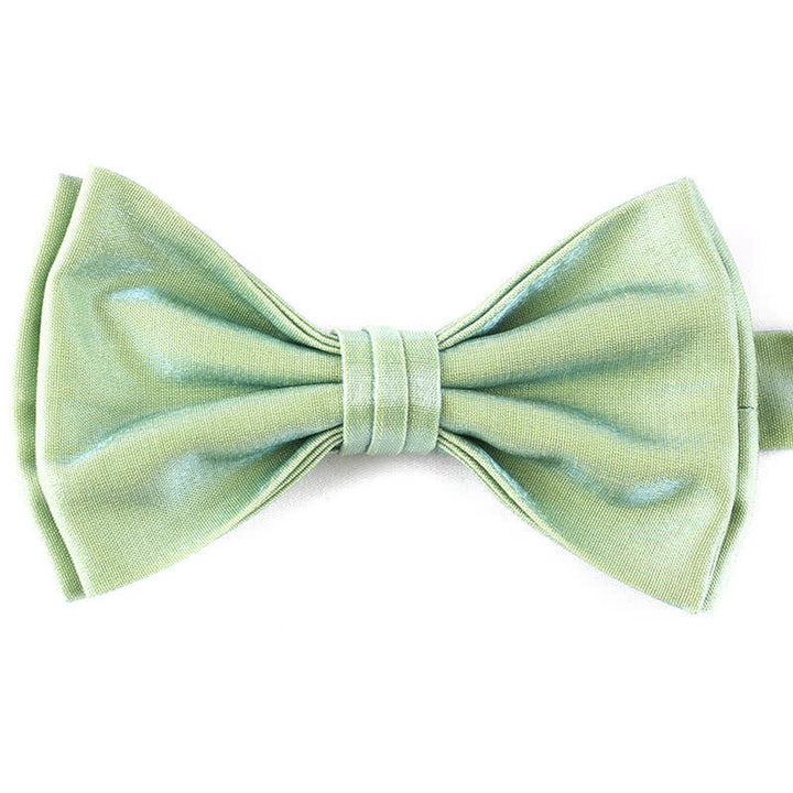 Men's Casual Candy Solid Color Double Layer Bow Tie