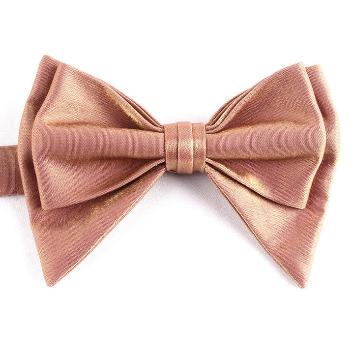 Men's Irregular Double Layer Oversized Pointed Bow Tie