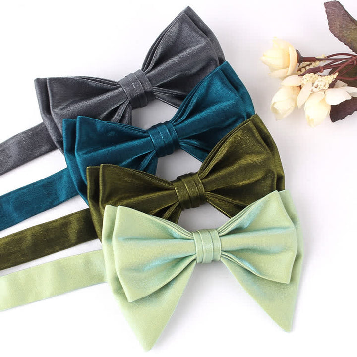 Men's Irregular Double Layer Oversized Pointed Bow Tie