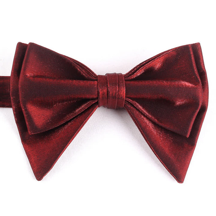 Men's Irregular Double Layer Oversized Pointed Bow Tie