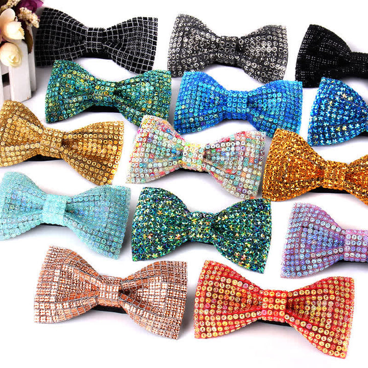 Men's Luxurious Sparkling Rhinestone Party Bow Tie