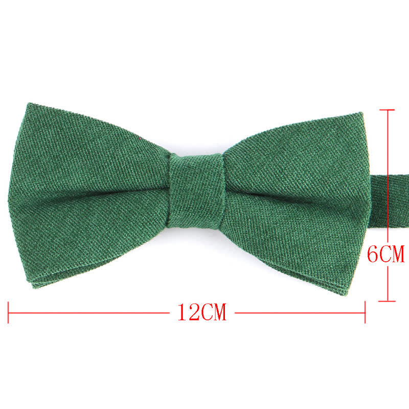 Men's Suede Solid Candy Color Formal Bow Tie