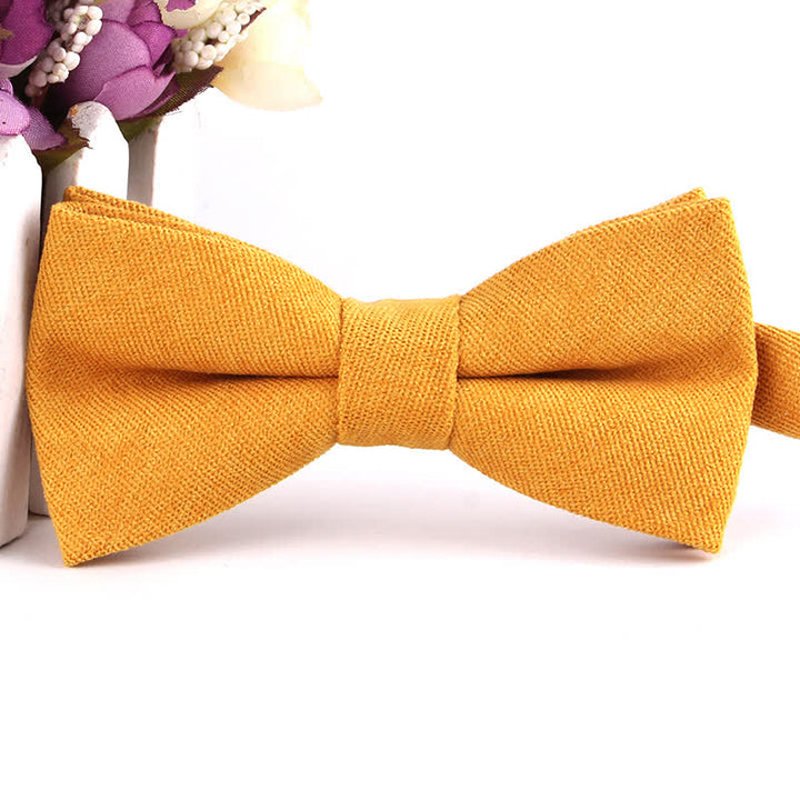 Men's Suede Solid Candy Color Formal Bow Tie