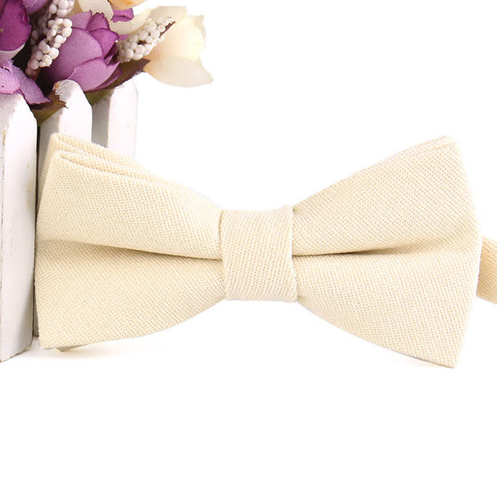 Men's Suede Solid Candy Color Formal Bow Tie