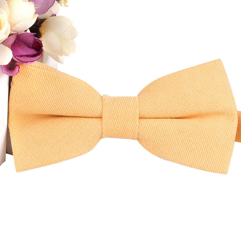 Men's Suede Solid Candy Color Formal Bow Tie