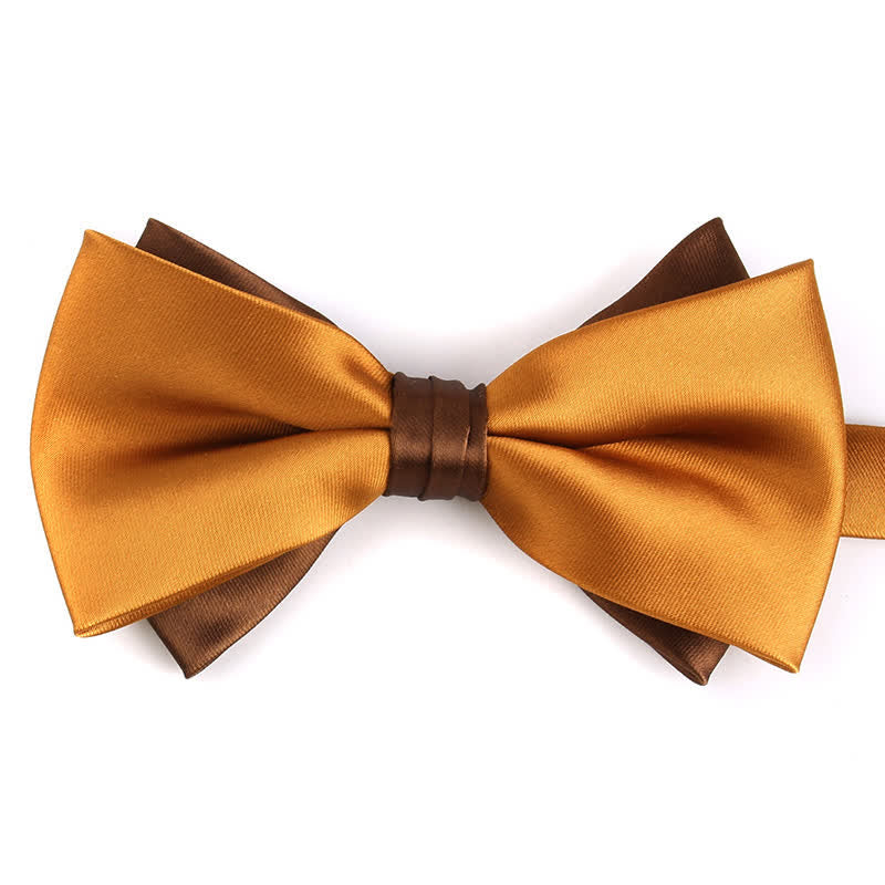 Men's Luxury Two Tone Double Layered Bow Tie