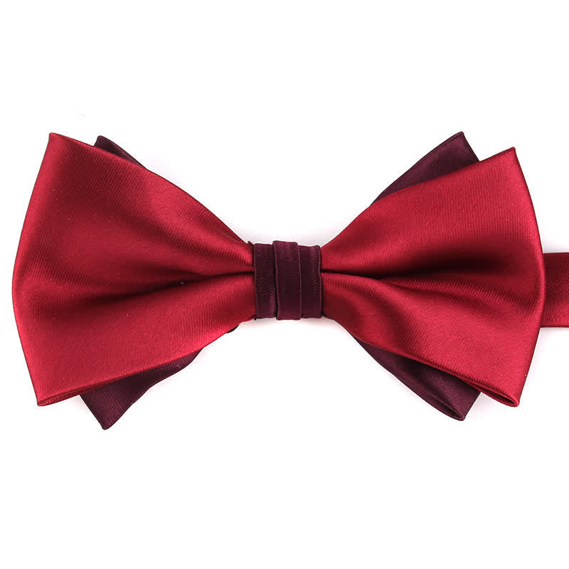 Men's Luxury Two Tone Double Layered Bow Tie