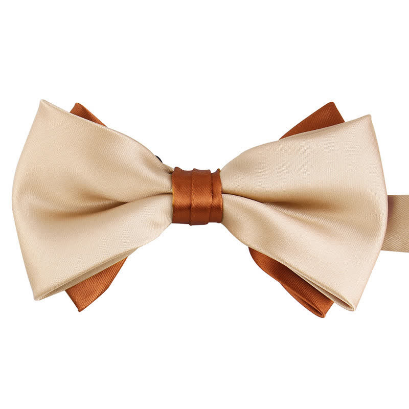 Men's Luxury Two Tone Double Layered Bow Tie