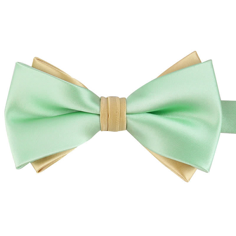 Men's Luxury Two Tone Double Layered Bow Tie