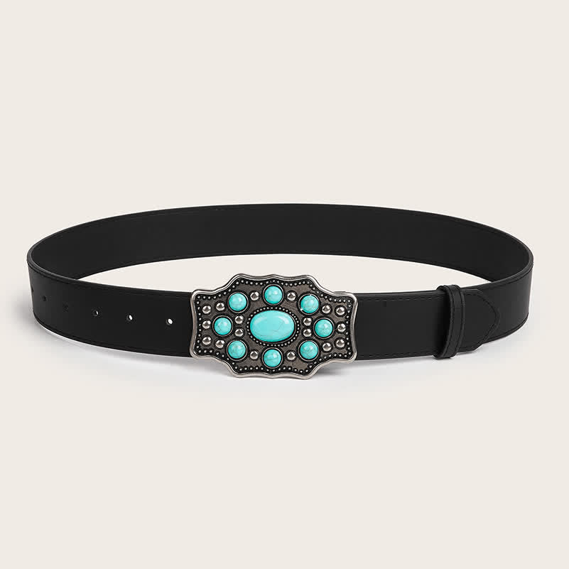 Women's Bohemia Turquoise Irregular Buckle Leather Belt