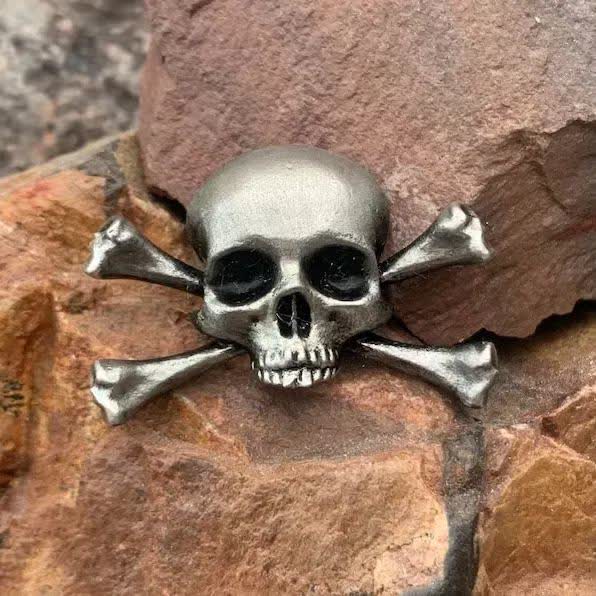 Amazing Retro Gothic Skull Brooch Pin