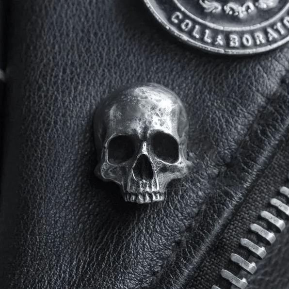 Amazing Retro Gothic Skull Brooch Pin