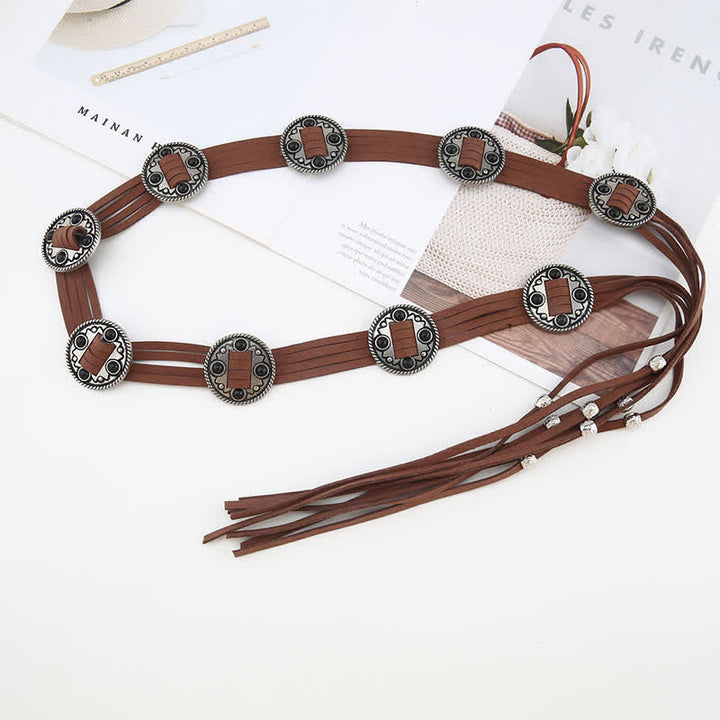 Women's Ethnic Cinch Bohemia Braided Waist Rope Belt