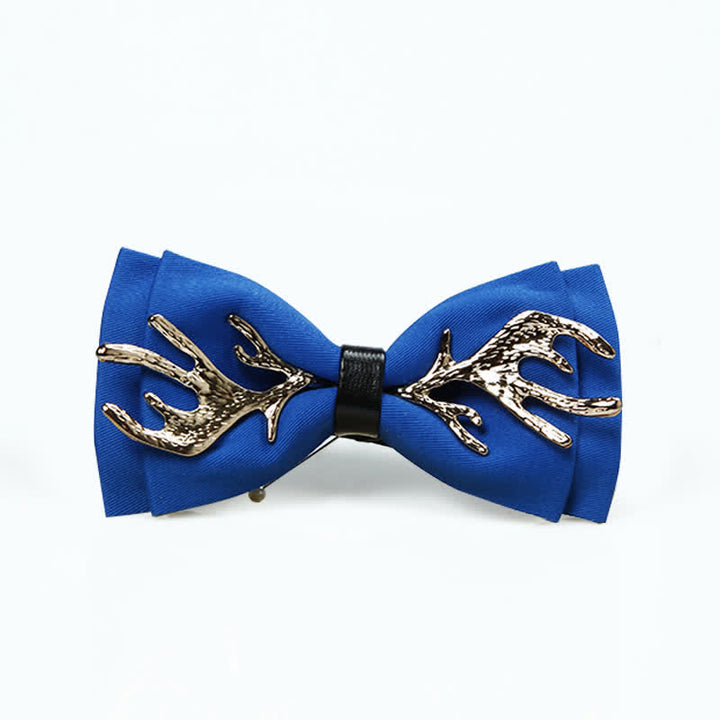 Men's Metal Deer Antler Decoration Bow Tie