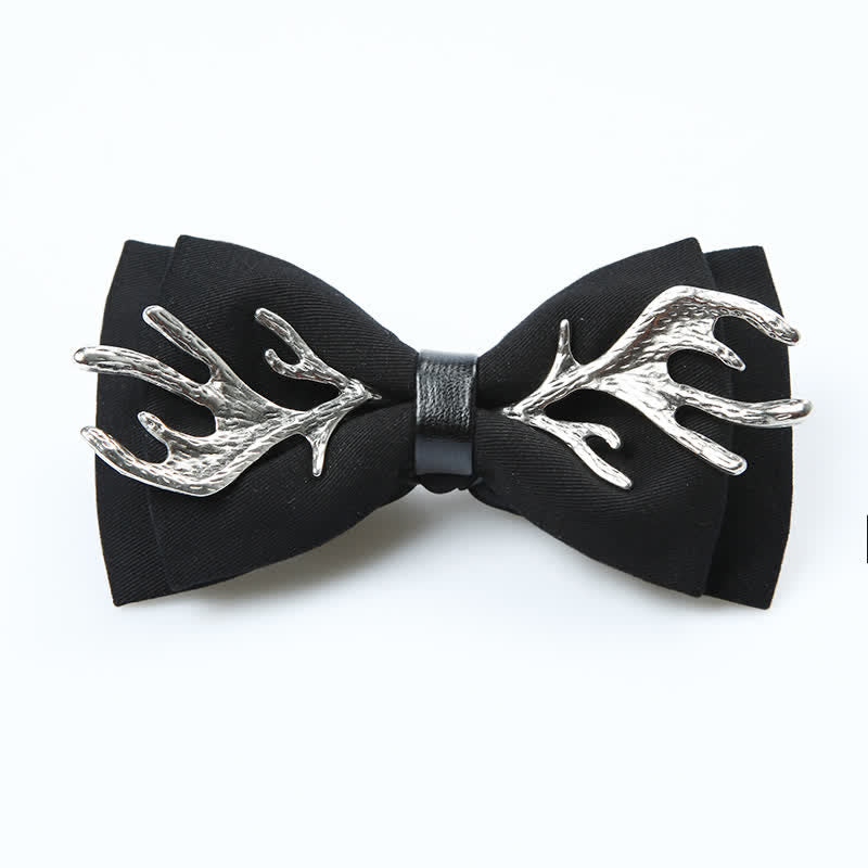 Men's Metal Deer Antler Decoration Bow Tie