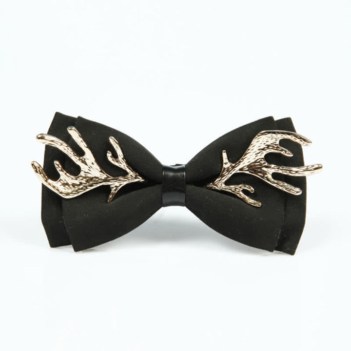 Men's Metal Deer Antler Decoration Bow Tie