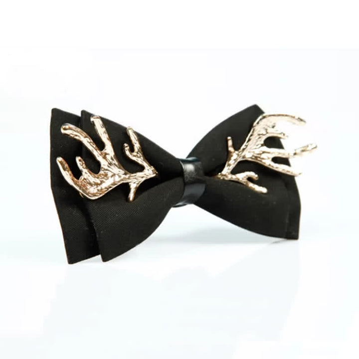 Men's Metal Deer Antler Decoration Bow Tie