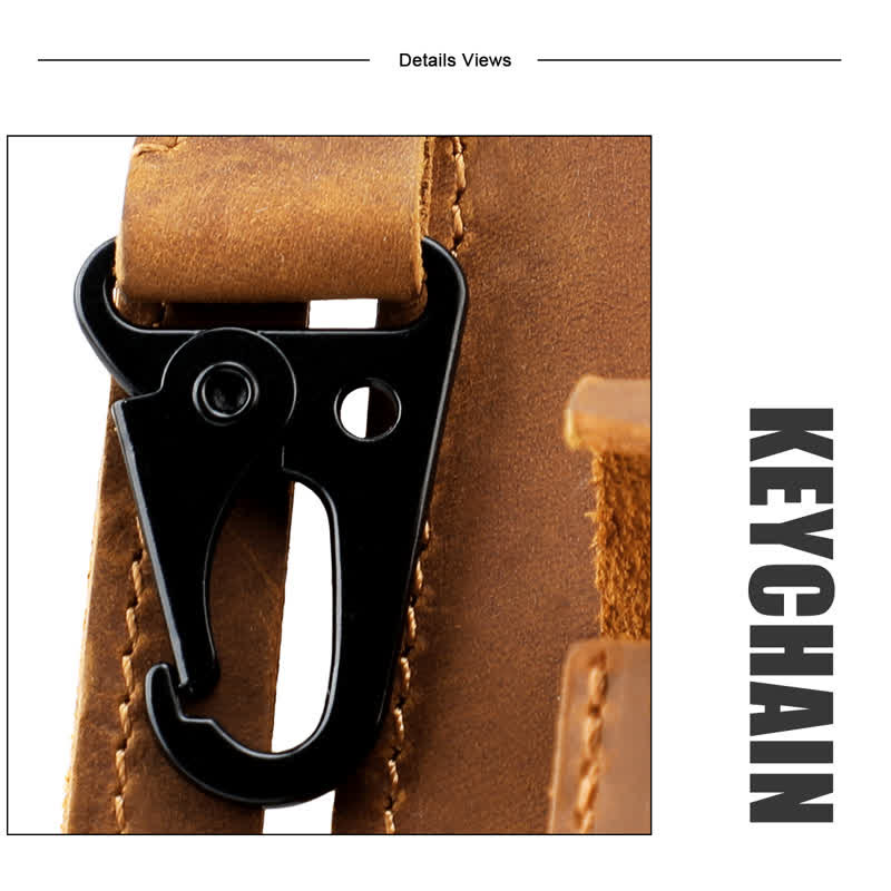 Outdoor Mobile Phone Holster Keychains Leather Belt Bag