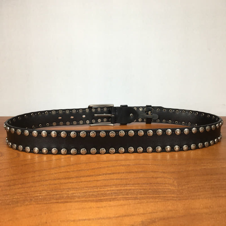 Punk Biker Rivet Studded Handmade Leather Belt