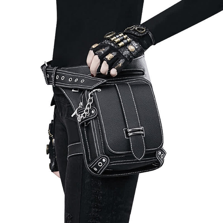 Punk Steampunk Motorcycle Crossbody Waist Leg Bag