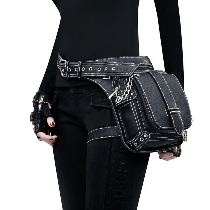 Punk Steampunk Motorcycle Crossbody Waist Leg Bag