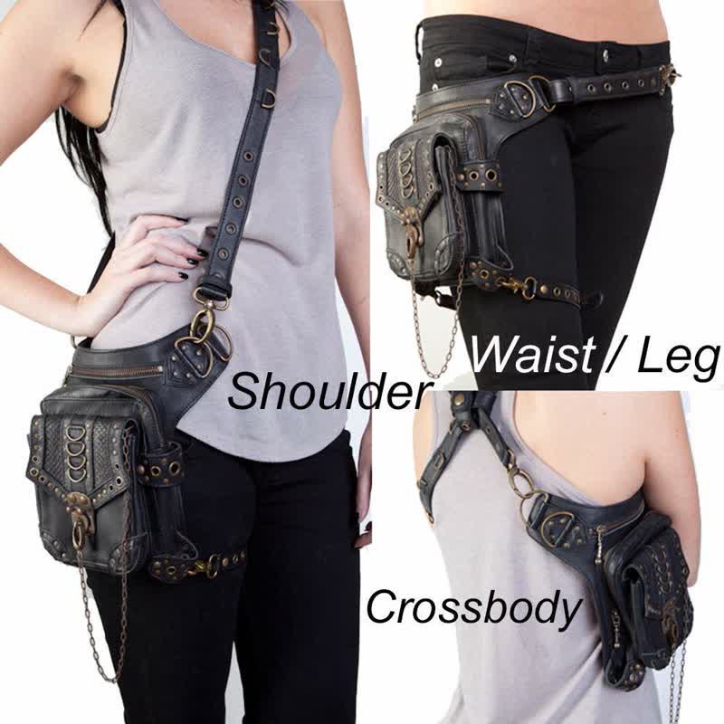 Steampunk Fanny Pack Thigh Holster Shoulder Waist Leg Bag