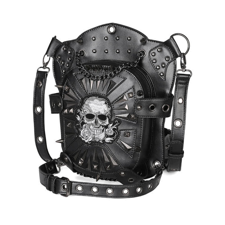 Convertible Skull Design Shoulder Waist Leg Bag