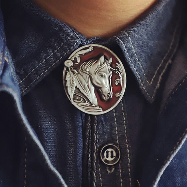 Horse Head Relief Bolo Tie