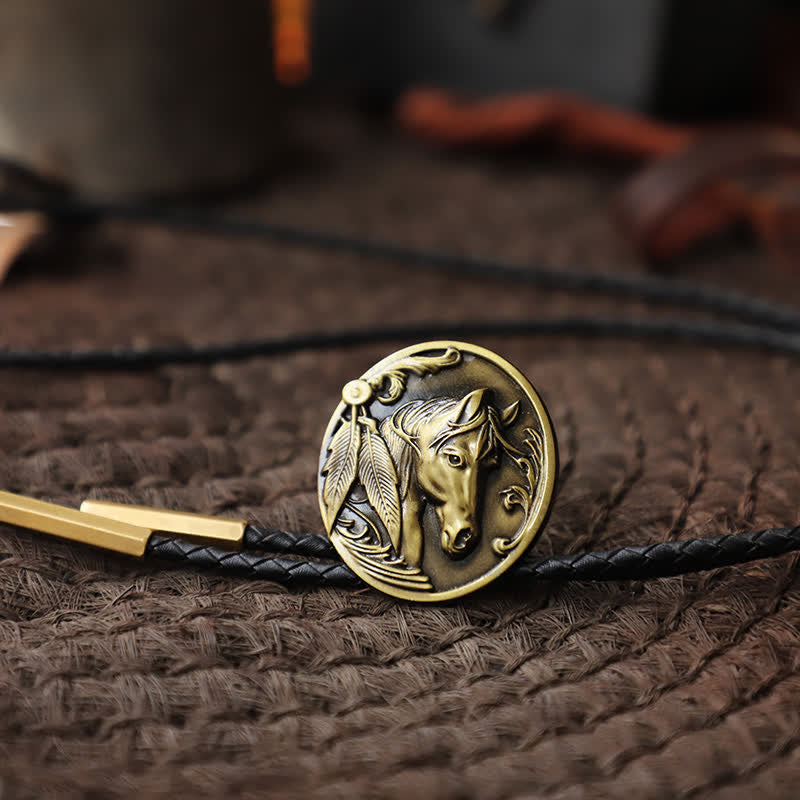 Horse Head Relief Bolo Tie