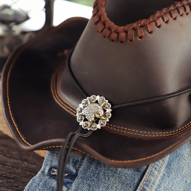 Vintage Five Star Eagle Head Bolo Tie