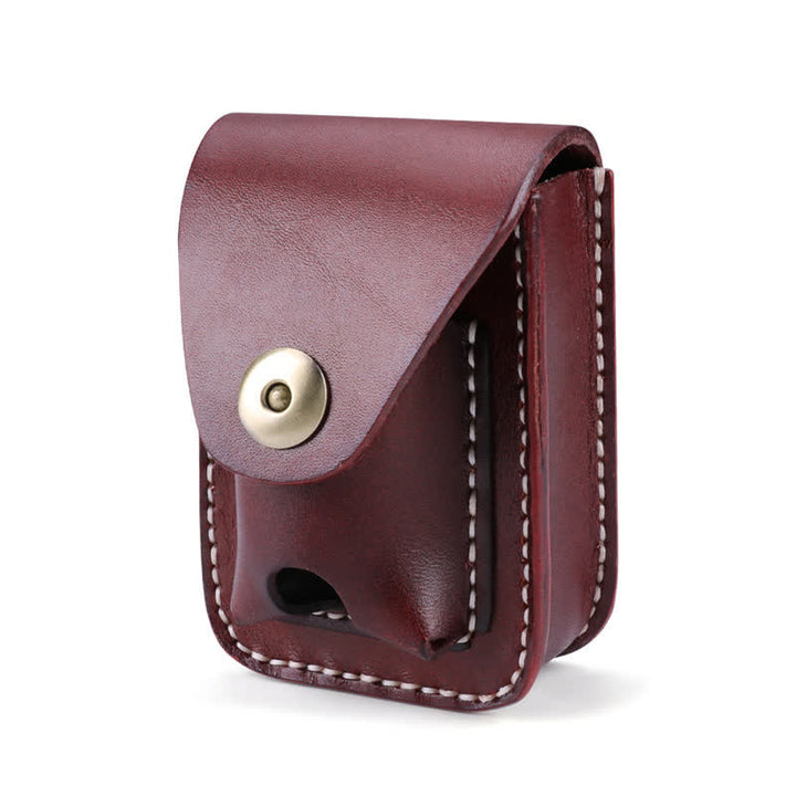 Mini Portable Cigarette Case Leather Belt Bag