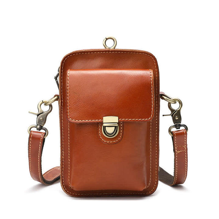 Vintage Vegetable Tanned Crossbody Leather Belt Bag