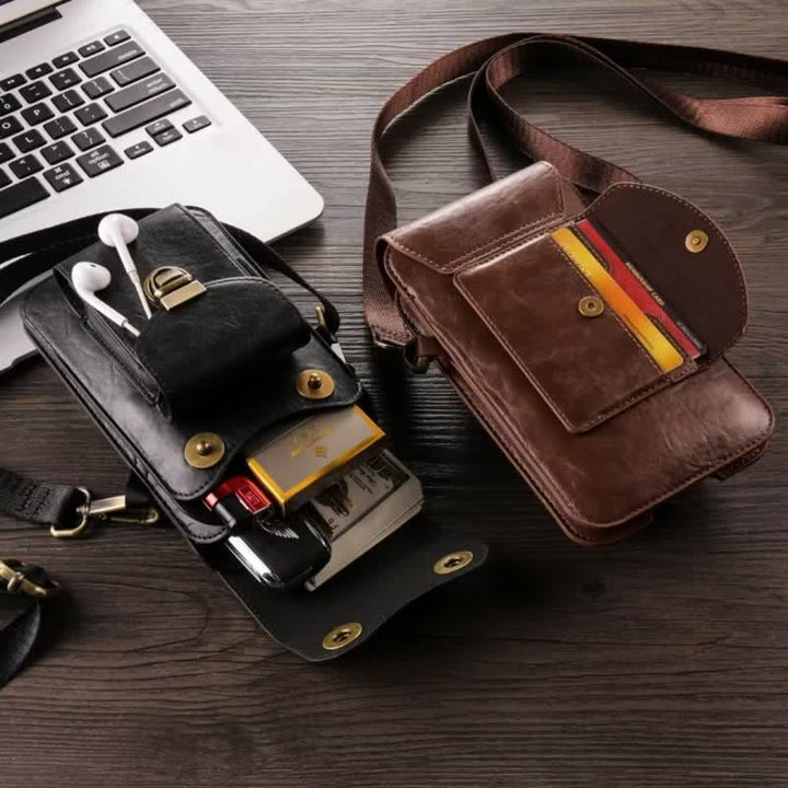 Phone Holster Crossbody Leather Belt Bag