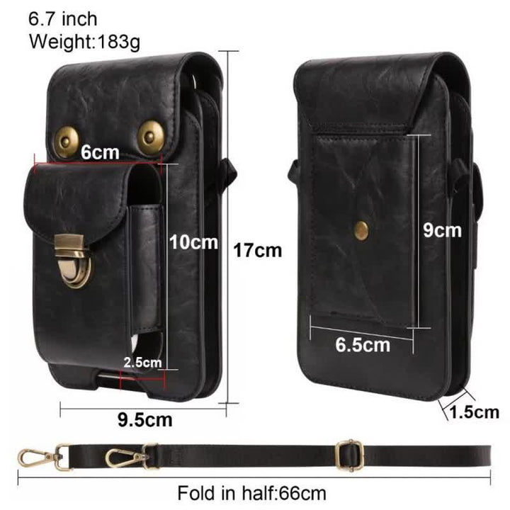 Phone Holster Crossbody Leather Belt Bag