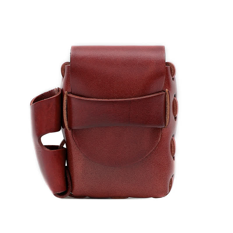 Protective Cigarette Box Lighter Holder Leather Belt Bag