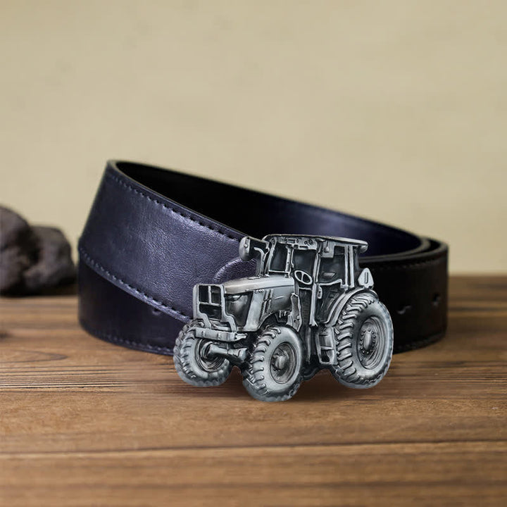 Men's DIY Country Tractor Buckle Leather Belt