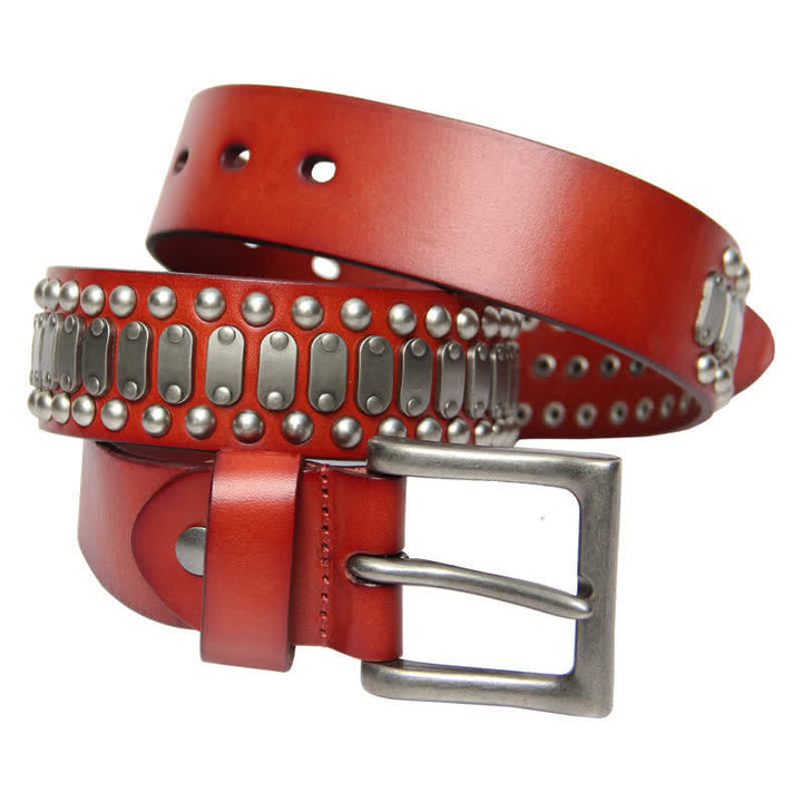 Casual Cool Metal Rock Rivet Studded Leather Belt