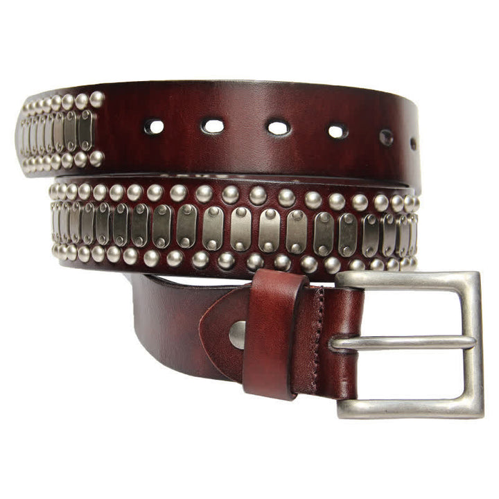 Casual Cool Metal Rock Rivet Studded Leather Belt