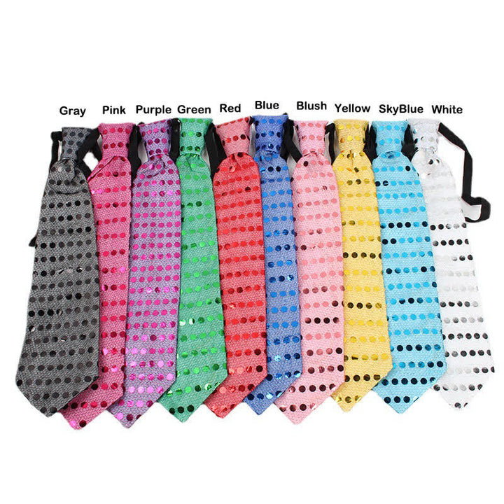 Mixcolor Flashing Luminous Sequin LED Necktie