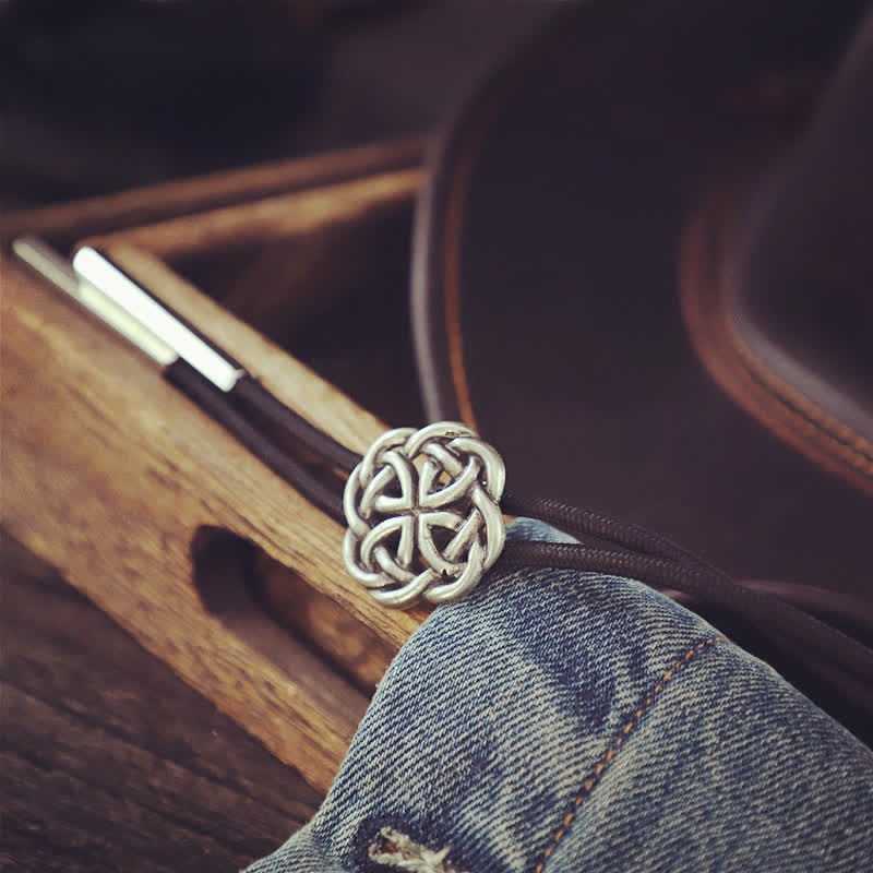 Vintage Celtic Knot Hollow Exotic Bolo Tie